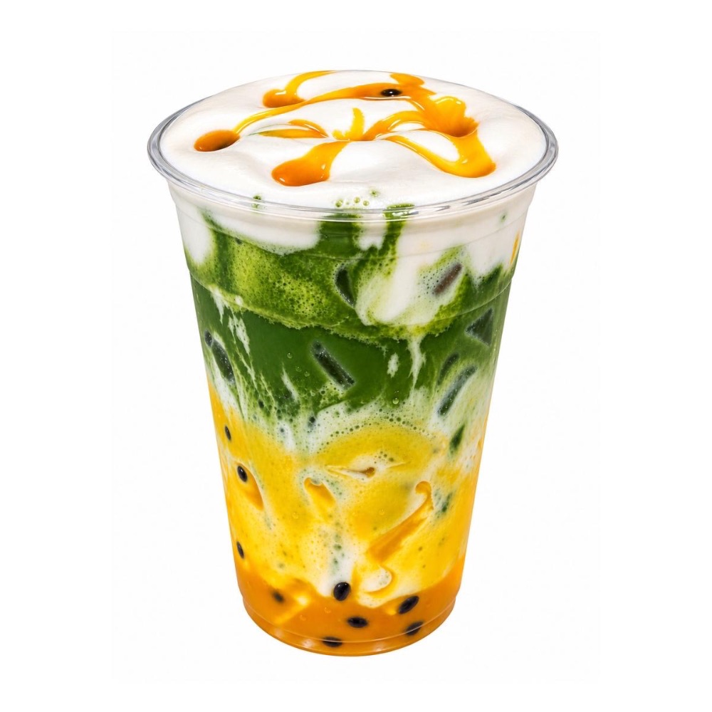 Passion Matcha Latte (Iced)