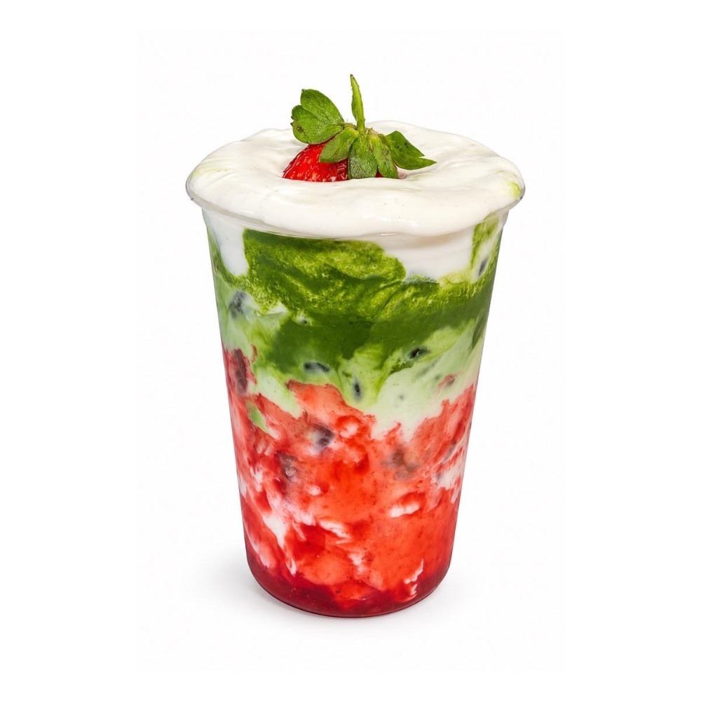 Strawberry Matcha Latte (Iced)